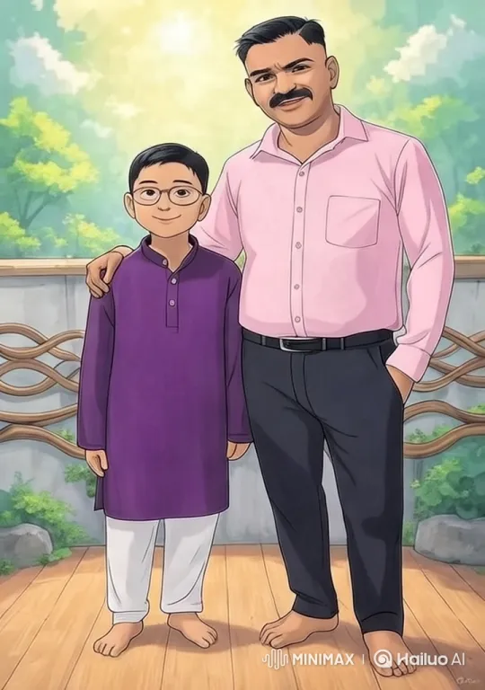 Father and Son Bonding on a Sunny Deck – AI Generated Video | Hailuo AI