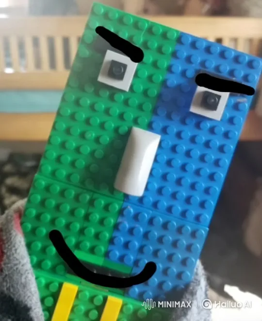 LEGO Face Artistry in a Cozy Room Setting – AI Generated Video | Hailuo AI
