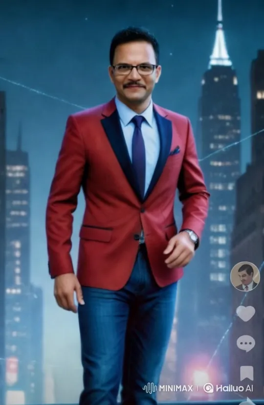 Stylish Man Showcases Cityscape in Dynamic Video – AI Generated Video | Hailuo AI
