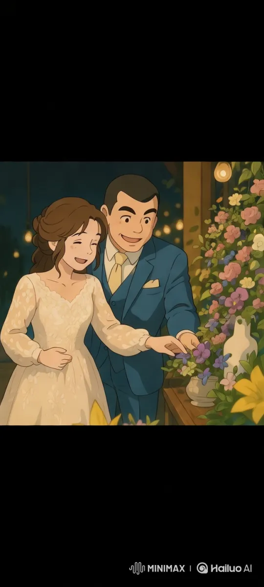 Romantic Couple in Elegant Garden Setting – AI Generated Video | Hailuo AI