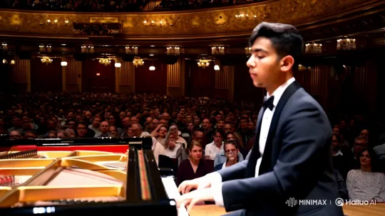The Art of Mastery: A Pianist's Grand Performance – AI Generated Video | Hailuo AI
