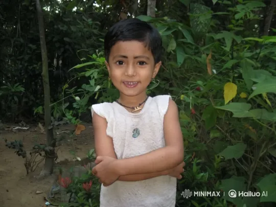 Joyful Child in Serene Garden with Dynamic Camera Work – AI Generated Video | Hailuo AI