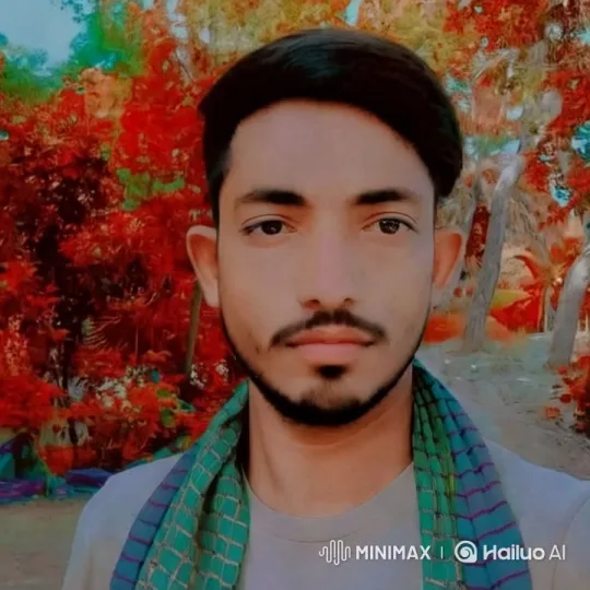 Vibrant Portrait with Colorful Foliage Background – AI Generated Video | Hailuo AI