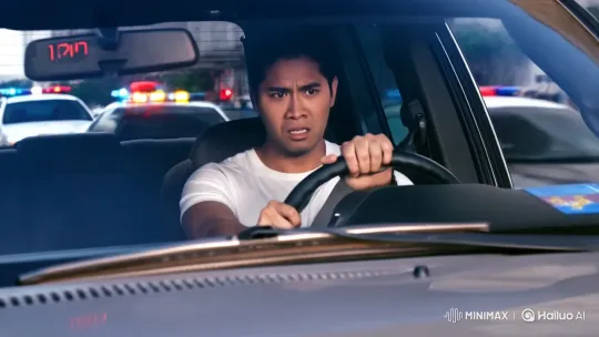 Man in White T-Shirt Evades Police Chase in Urban Setting – AI Generated Video | Hailuo AI