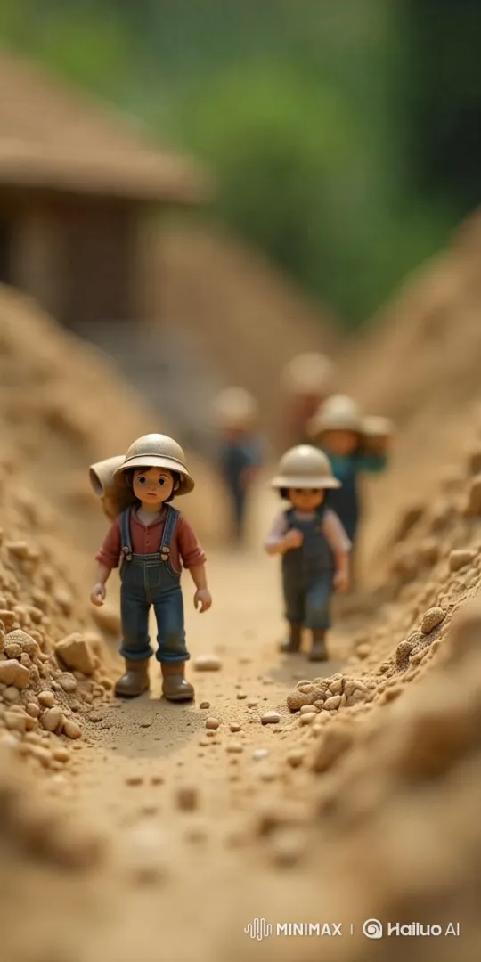 Tiny Workers Build Dream House in Miniature World – AI Generated Video | Hailuo AI