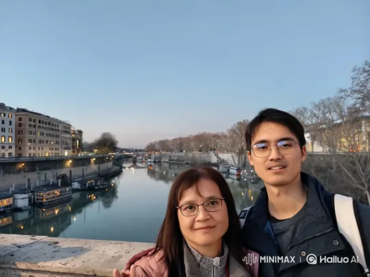 Serene Riverside Scene with Companionship – AI Generated Video | Hailuo AI