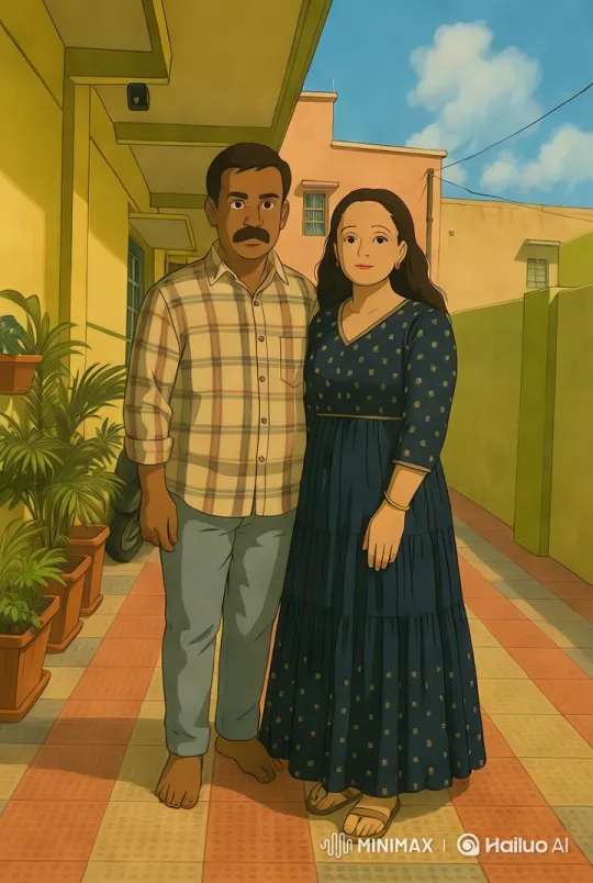 Couple in Serene Outdoor Corridor with Vibrant Aesthetics – AI Generated Video | Hailuo AI