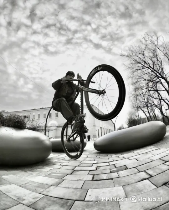 Urban Bicycle Tricks in Live2D Animation – AI Generated Video | Hailuo AI