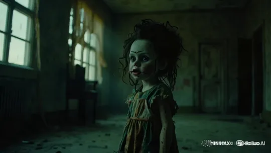 Eerie Encounter: Haunting Figure in Abandoned Room – AI Generated Video | Hailuo AI