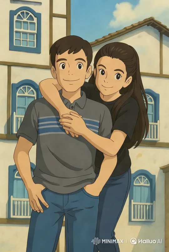 Affectionate Embrace Captured in Golden Hour's Glow – AI Generated Video | Hailuo AI