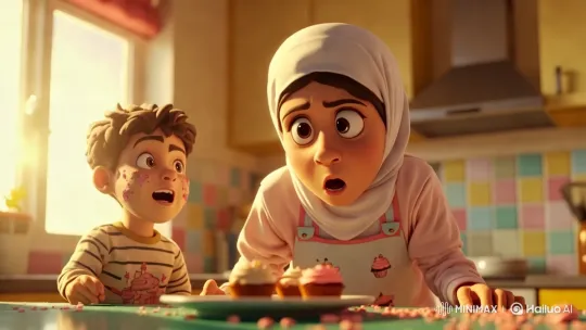 Cozy Kitchen Cupcake Decorating Scene – AI Generated Video | Hailuo AI