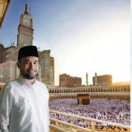 Eid Greetings at Mecca's Kaaba with Celestial Descent – AI Generated Video | Hailuo AI