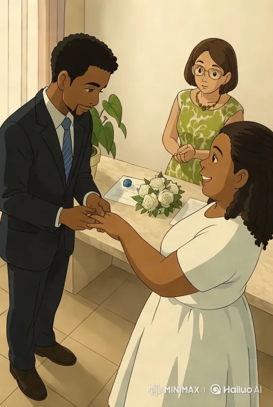 Wedding Ceremony: Ring Exchange with Joyful Emotion – AI Generated Video | Hailuo AI