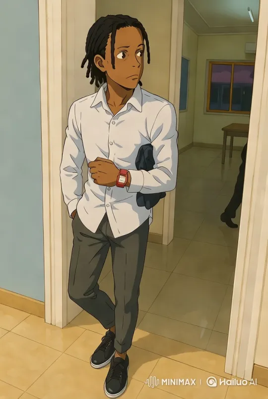 Young Man in Crisp Attire in Hallway – AI Generated Video | Hailuo AI