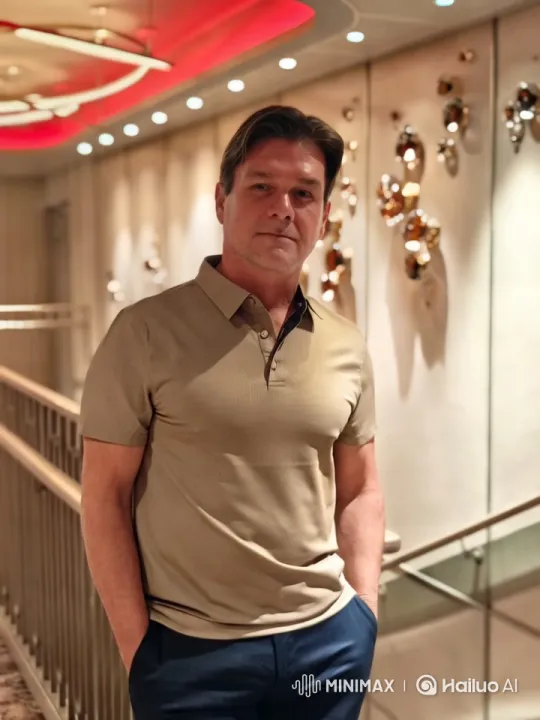 Sophisticated Man in Elegant Hallway Setting – AI Generated Video | Hailuo AI