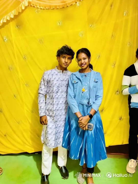 Young Couple's Tender Moment Against Festive Background – AI Generated Video | Hailuo AI