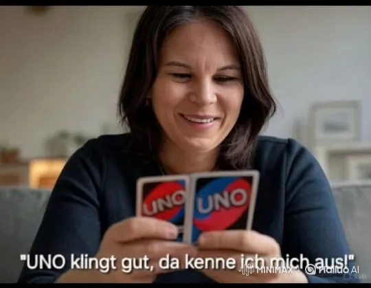 Woman Enjoys Performing a Surprising UNO Card Trick – AI Generated Video | Hailuo AI