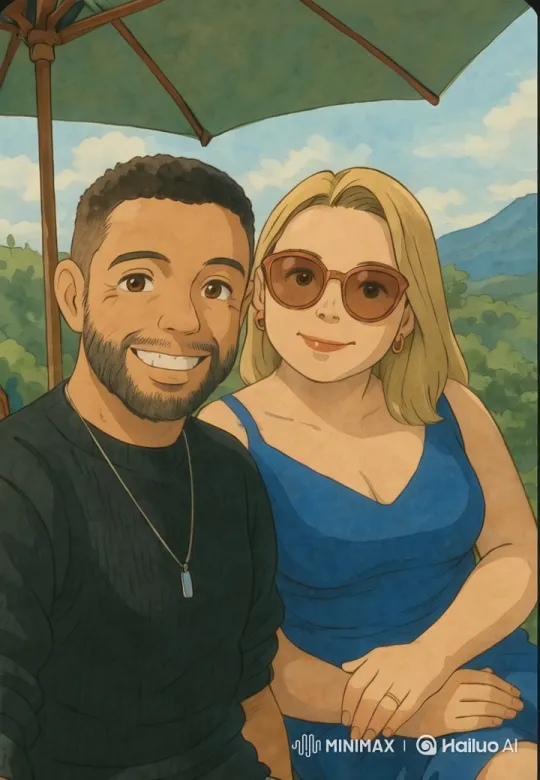 Peaceful Couple's Moment Under a Fluctuating Umbrella – AI Generated Video | Hailuo AI