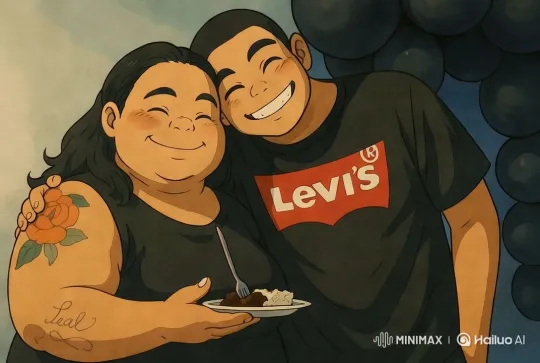 Joyful Celebration: Smiling Duo with Cake and Balloons – AI Generated Video | Hailuo AI
