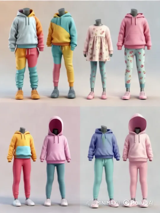 Vibrant Fashion Display with Dynamic Mannequins – AI Generated Video | Hailuo AI