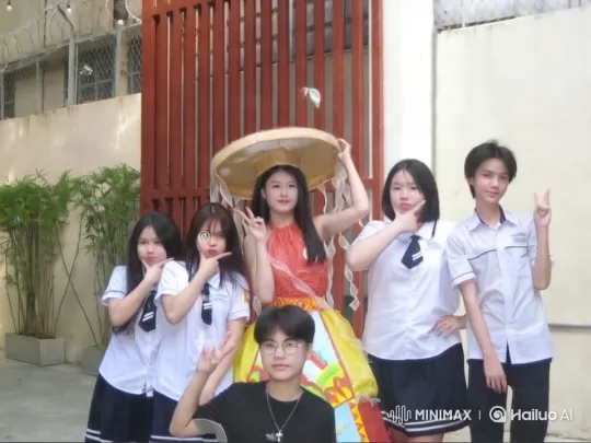Student in Uniform Performs Dynamic Kungfu in Front of Gate – AI Generated Video | Hailuo AI