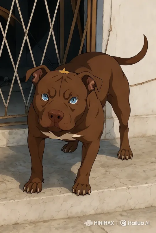 Intense Blue-Eyed Dog on Stone Steps Examined – AI Generated Video | Hailuo AI