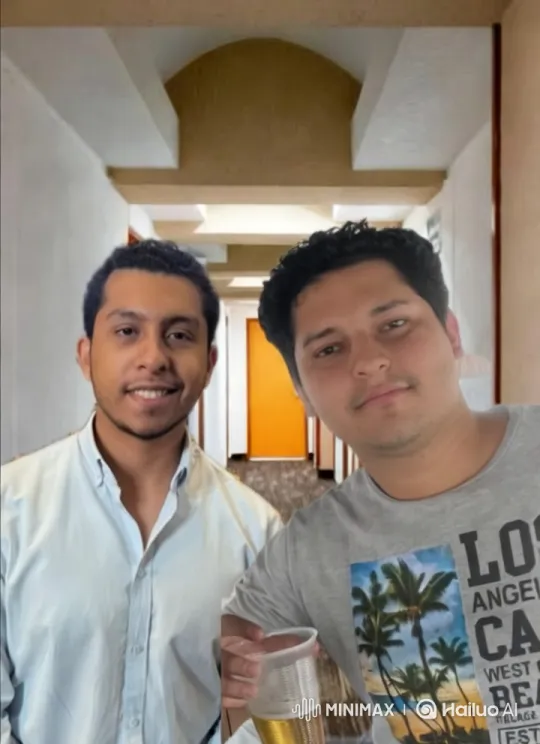 Two Men Share a Loving Kiss in a Hallway – AI Generated Video | Hailuo AI