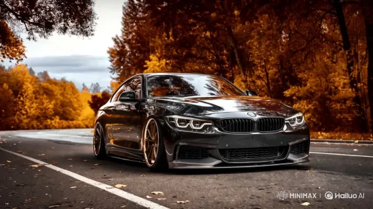 BMW Showcases Luxury Amidst Autumnal Splendor – AI Generated Video | Hailuo AI