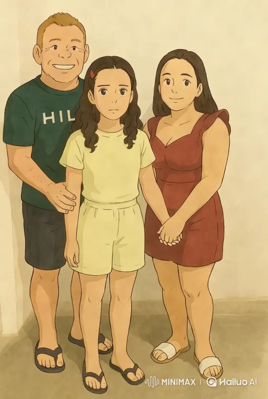 Family Unity Captured in Minimalist Setting – AI Generated Video | Hailuo AI