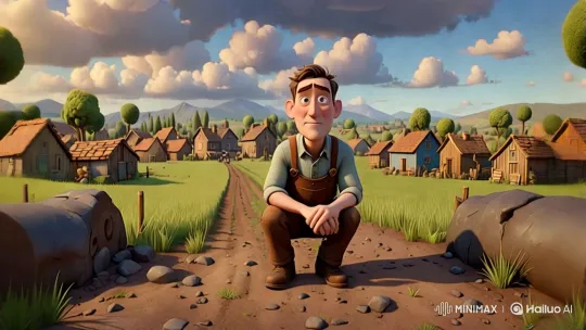 Farmer's Greed Leads to Regret in Peaceful Village – AI Generated Video | Hailuo AI