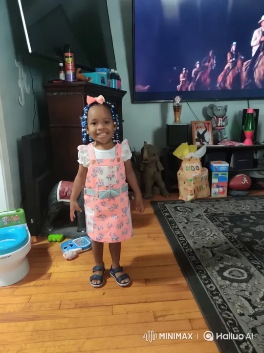 Young Girl Dancing with Joy in Cozy Living Room – AI Generated Video | Hailuo AI