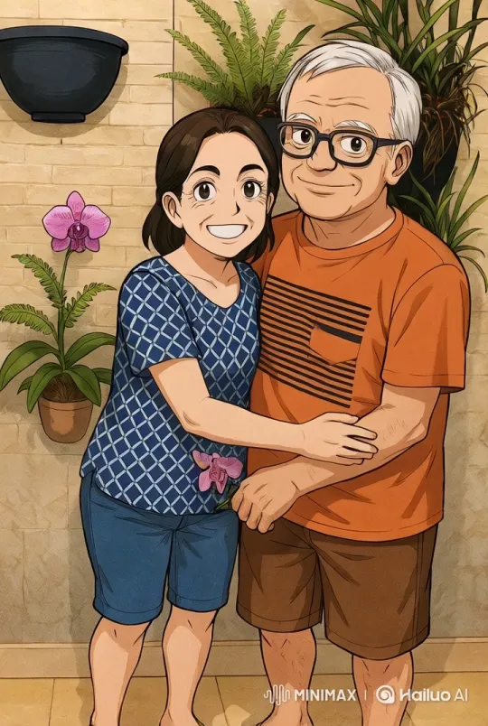 Elderly Couple Shares Affectionate Moment Indoors – AI Generated Video | Hailuo AI