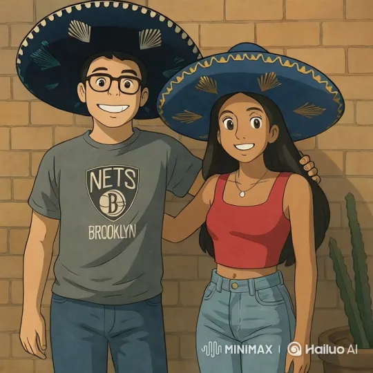 Young Couple Celebrates in Sombreros – AI Generated Video | Hailuo AI