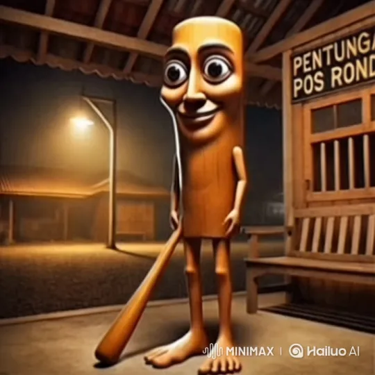 Animated Character Sings Under Nighttime Street Lamp – AI Generated Video | Hailuo AI