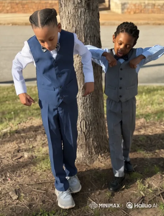 Boys in Suits: A Stylish, Sunny Day Scene – AI Generated Video | Hailuo AI