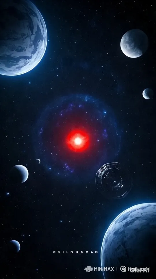 Cosmic Panorama: Space Station Amidst Starry Expanse – AI Generated Video | Hailuo AI