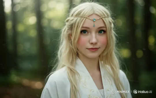 Enchanted Forest: A Haloed Figure's Serene Prayer – AI Generated Video | Hailuo AI