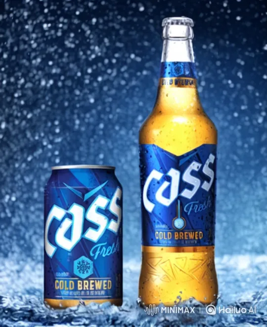 Cass Fresh Beer: Refreshing Motion and Vibrant Packaging – AI Generated Video | Hailuo AI