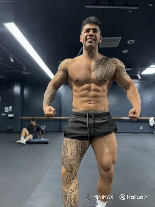 Man Shrinks in Gym as Equipment Looms Large – AI Generated Video | Hailuo AI