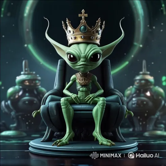 Alien Overthrows Crown in Futuristic Live2D Animation – AI Generated Video | Hailuo AI