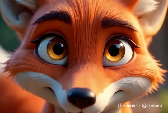 Creature Close-up: Vivid Fur and Expressive Eyes in a Natural Setting – AI Generated Video | Hailuo AI