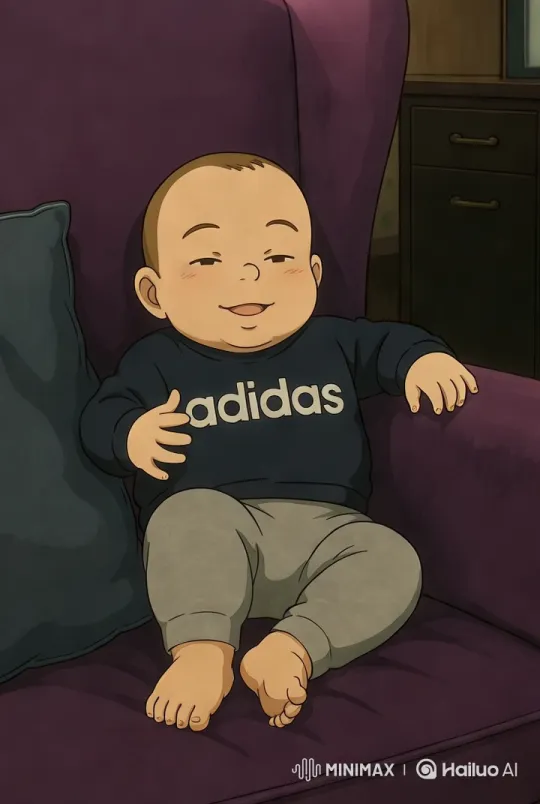Baby Smiles and Gestures in Cozy Setting – AI Generated Video | Hailuo AI