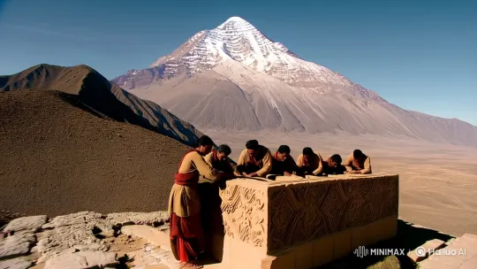 Artisans Craft at Base of Majestic Mount Kailash – AI Generated Video | Hailuo AI