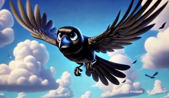 Majestic Bird in Graceful Flight Over Expansive Sky – AI Generated Video | Hailuo AI