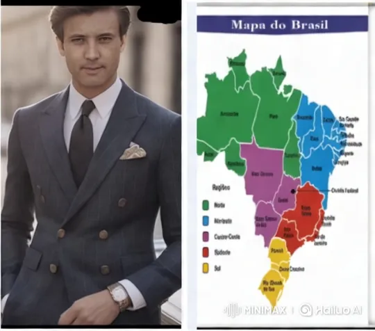 Engaging Visuals: Man Explains Brazil with Animated Maps – AI Generated Video | Hailuo AI