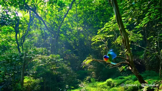 Bird and Snake: A Coexistence Tale in the Forest – AI Generated Video | Hailuo AI