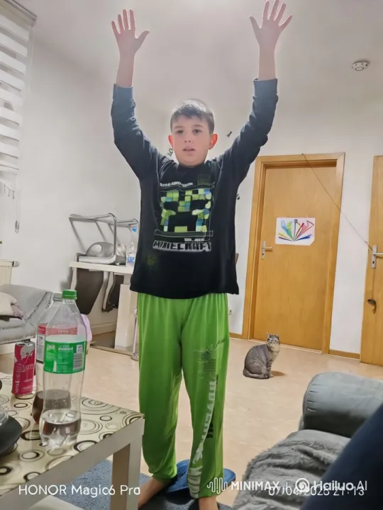 Boy in Minecraft Shirt Performs Energetic Dance – AI Generated Video | Hailuo AI