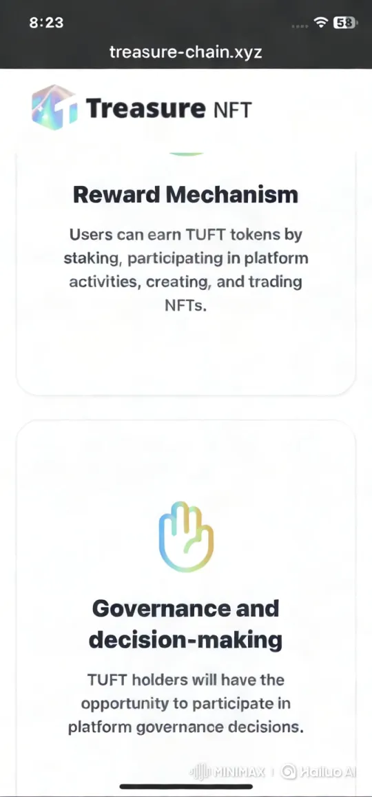 Treasure NFT Platform: Reward Mechanism and Governance – AI Generated Video | Hailuo AI