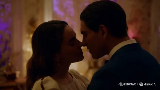 Intimate Couple's Kiss in Artistic Setting – AI Generated Video | Hailuo AI