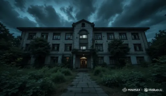 Abandoned Hospital Haunting Atmosphere in Dhaka Night – AI Generated Video | Hailuo AI
